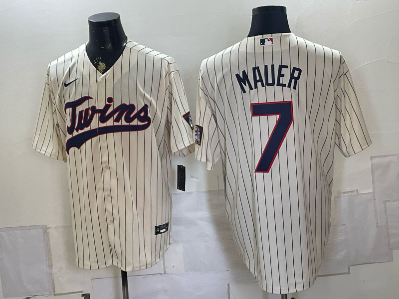 Men 2026 Minnesota Twins #7 Mauer white Nike Limited NFL Jersey 080401
